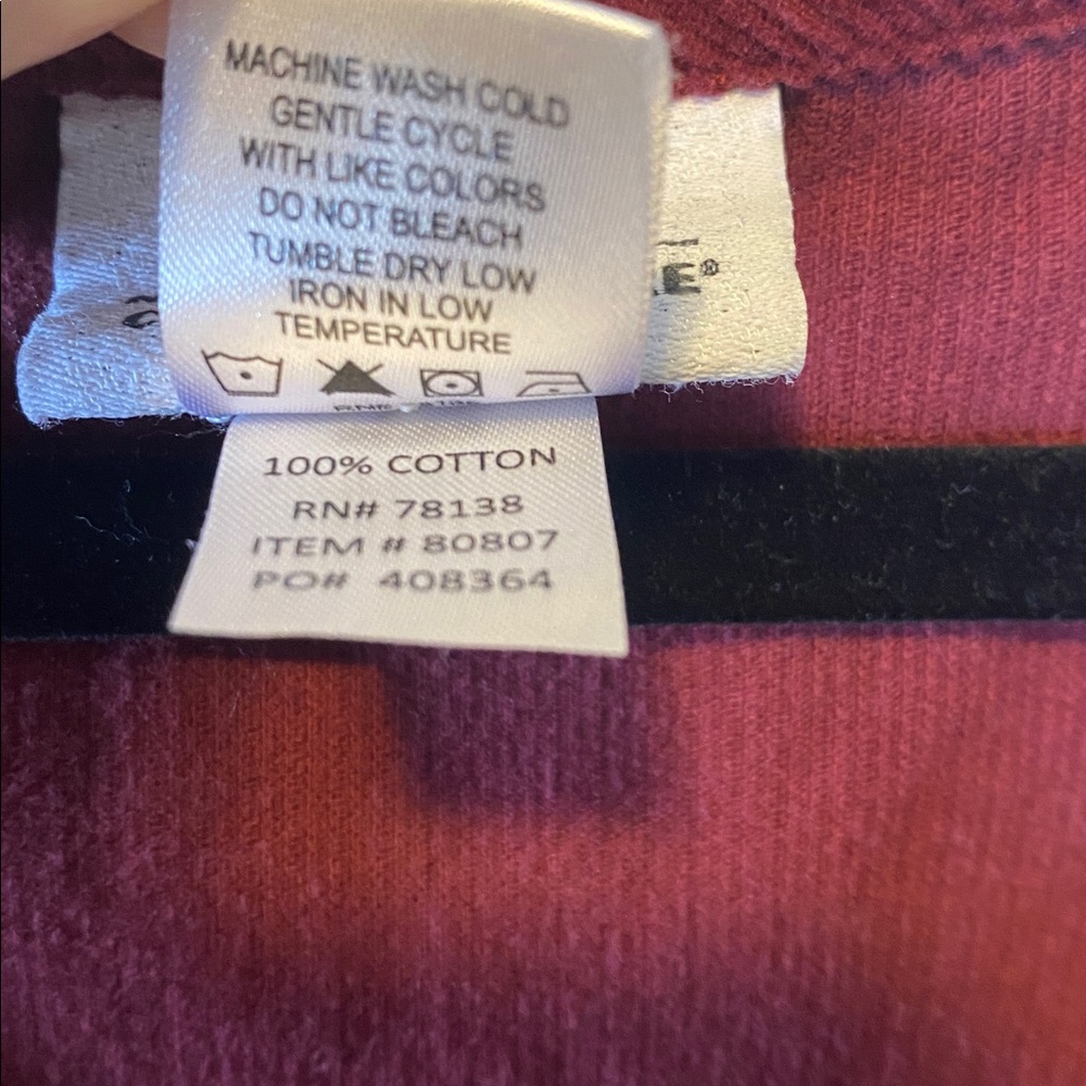 The Vermont Country Store Corduroy Dress Women's Large Red Cotton Pinafore Midi - Picture 7 of 11